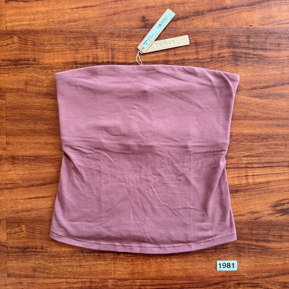 Skims Cotton Jersey Tube Top in Redwood, Size Medium NWT - Picture 1 of 10